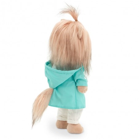 Lucky Yoyo Rainy Star Réf. LD2/083 – Peluche articulée avec imperméable turquoise et pull étoile argentée