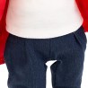 Peluche Lucky Mimi vêtue d’un manteau rouge, t-shirt blanc et baskets argentées – Bright Mood