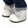 Lucky Doggy plush clothes 40 cm – Bright Mood outfit – Red coat, jeans, T-shirt and silver shoes