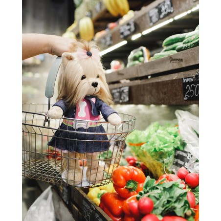 Lucky Yoyo White Dream Ref. LD2/040 – Articulated plush in white lace dress and pink satin bow