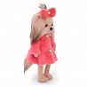 Lucky Doggy peluche 40 cm – Manteau fausse fourrure rose et nœud perlé – Lucky Yoyo : Fashion Week