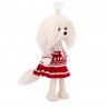 Lucky Mimi – Red & White Scandinavian Knit Dress – 40 cm Articulated Plush