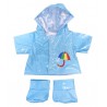 Ensemble de pluie bleu 40 cm - La tenue idéale pour les peluches personnalisées ! Transformez votre Teddy en un inséparable comp