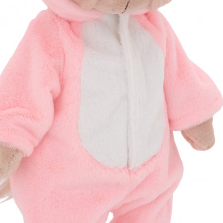 Lucky Doggy knuffel Yoyo in roze eenhoorn pyjama – 40 cm
