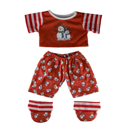 Kerstpyjama Met 40 cm Pluche Pantoffel