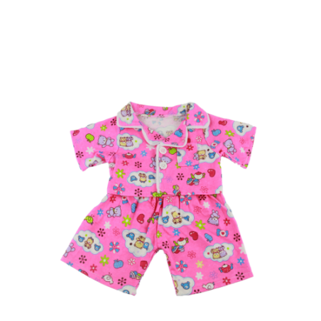 Pyjama Rose Bear Pour Peluche de 40 cm