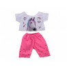 Glitzerndes Einhorn-Shirt und rosafarbene Hose 40 cm Kleidung für Teddybär Stofftier Plüschtier