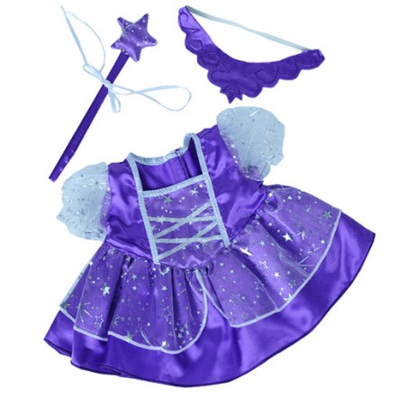 Purple Fairy Priness With Wand & Tiara