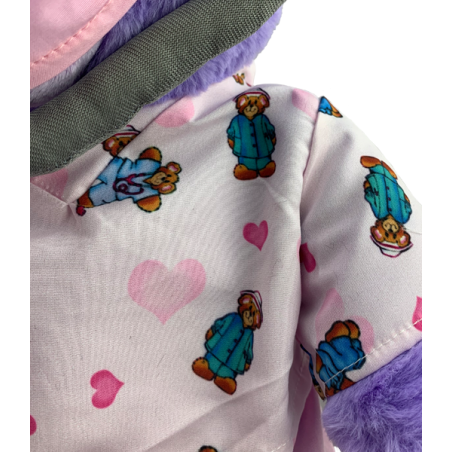 Plüschkleidung Arztkostüm Rosa 2967 – mit Stethoskop und Maske.