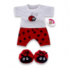 Pyjama Coccinelle pour peluche de 40 cm