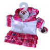 Robe rose bonbon à capuche