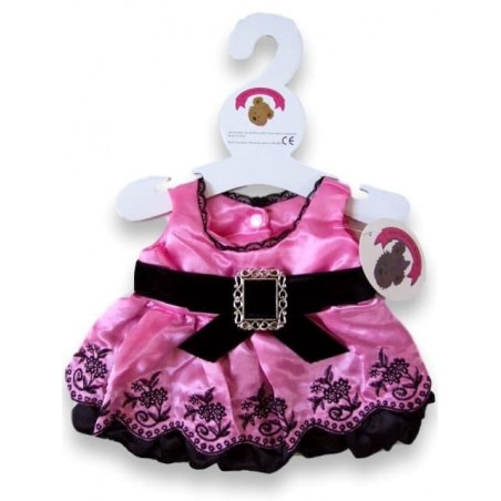 Robe à boucles en satin rose bonbon foncé