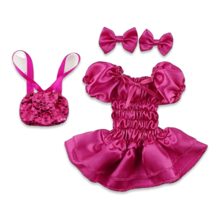 Teddy Bear Clothes - Candy Ra Ra Dress | Bag