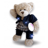Black Jacket & Leggin Outfit Y269 for teddy bear – black bolero and leopard top.