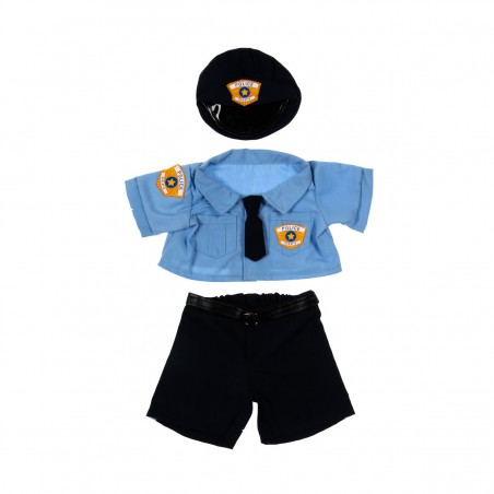 Polizeiuniform für 40 cm Plüsch - Kleidung für Teddybär Stofftier Plüschtier