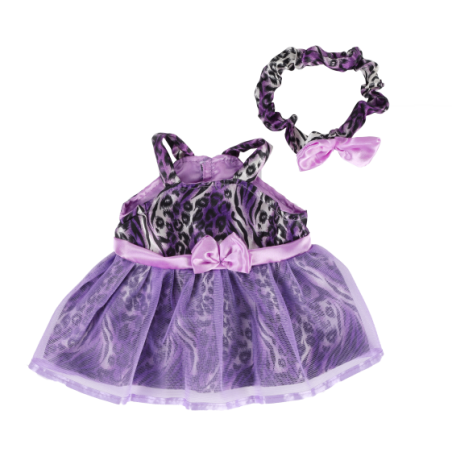 Robe violette à imprimé animalier