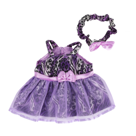 Violettes Kleid mit Tierprint