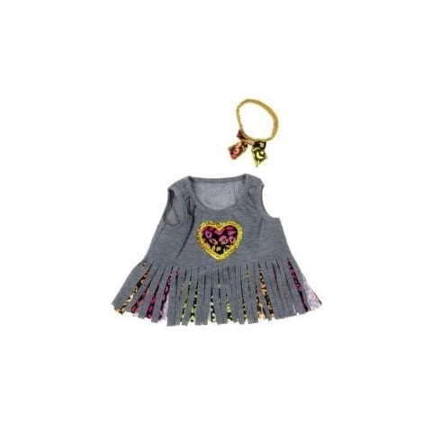 Robe d’Été Sauvage pour Peluche 40 cm – Avec Serre-Cou Coloré