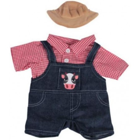 Tenue D'Agriculteur Pour Peluche 40 cm