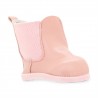 Winterkleidung für Lucky Doggy Plüsch – Rosa Mantel, graues Kleid, rosa Stiefel, Haarband