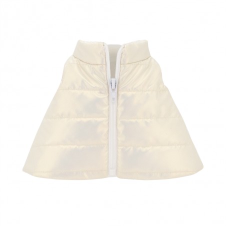 Lucky Doggy L104 Daunenjacke Elfenbein und rosa Tüllkleid für Plüschfigur