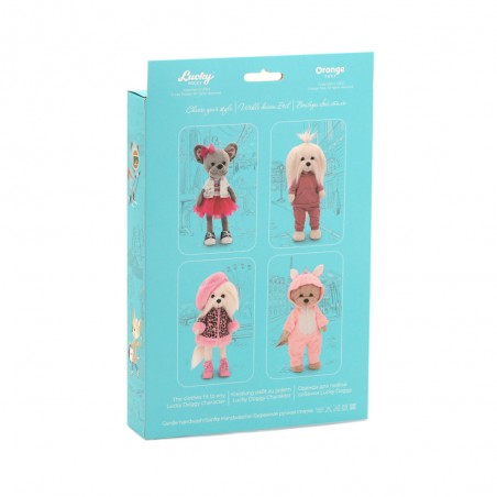 Kleidung für Lucky Doggy Plüsch 40 cm – Hasen-Pyjama mit Kapuze und langen Ohren