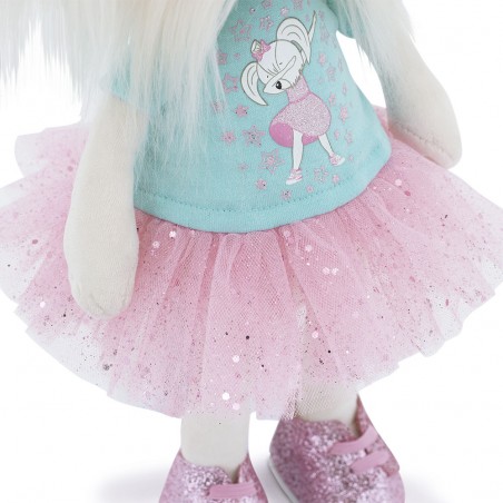 Vêtement Lucky Doggy Mimi Ballerine L053 – robe tutu rose et chaussures pailletées roses.
