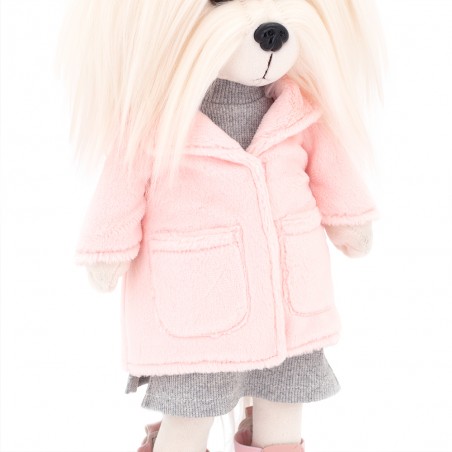 Lucky Yoyo Lavender Evening Ref. LD5/100 – Articulated plush in pink coat and gray dress