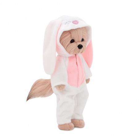 Lucky Yoyo Bunny Dream Réf. LD2/086 – Peluche articulée en combinaison lapin blanche et rose