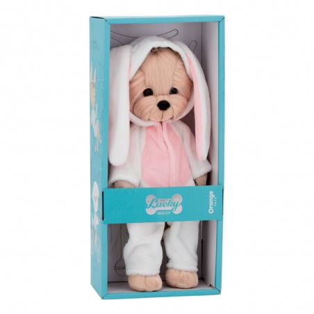 Lucky Yoyo Bunny Dream Réf. LD2/086 – Peluche articulée en combinaison lapin blanche et rose