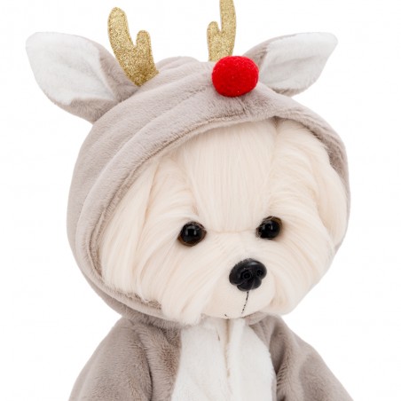 Lucky Mimi plush in reindeer pajamas – Mon Teddy Bear