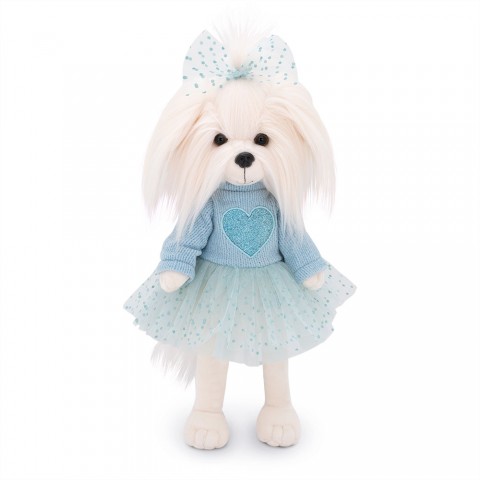 Lucky Mimi knuffel Blue Heart Dream 38 cm blauwe trui glitterhart LD5/087
