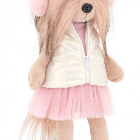 Lucky Yoyo Winter Glow Réf. LD2/104 – Peluche articulée en tenue hivernale rose et gilet nacré