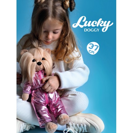 Lucky Yoyo in metallic roze overall met slofjes – LD2/081