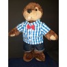 Blue Check Shirt with Bow Tie