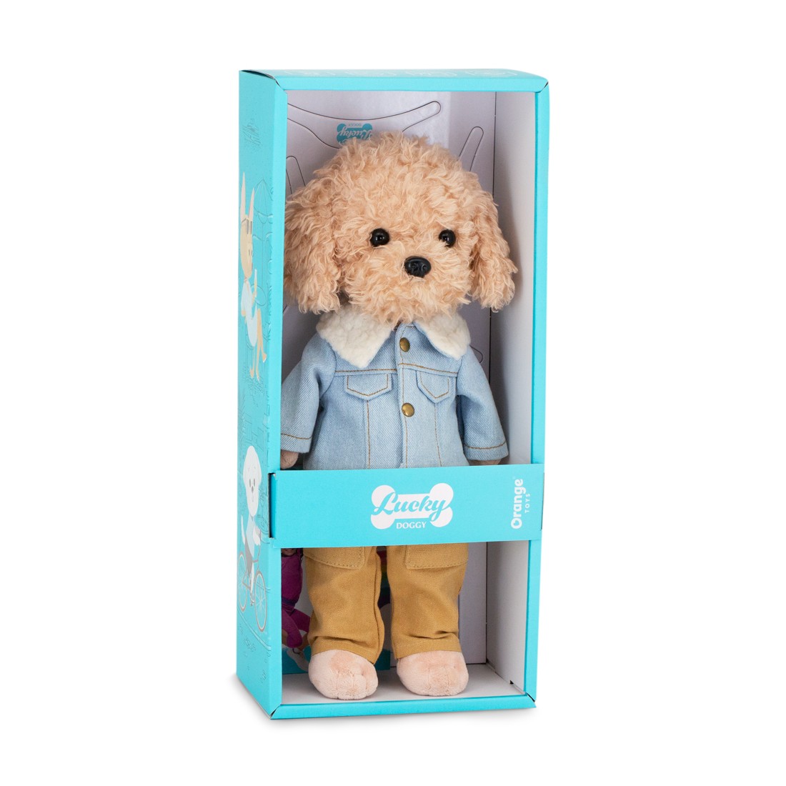 Lucky Doggy Lucky Andy Denim Style LD6/123 peluche 40 cm avec boîte cadeau Lucky Doggy Lucky Andy Denim Style LD6/123 peluche 40 cm avec boîte cadeau