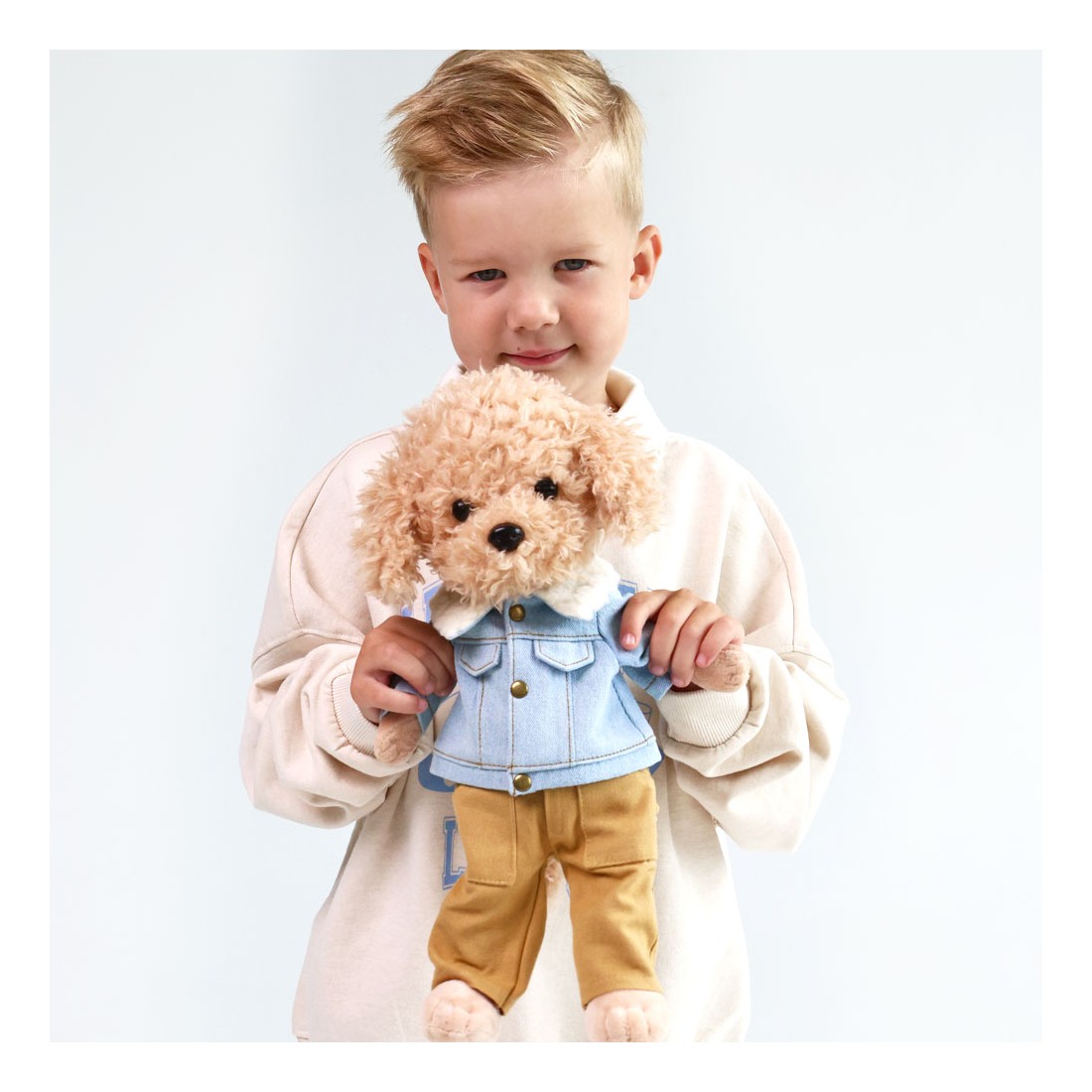 Lucky Doggy Lucky Andy Denim Style LD6/123 knuffel met geschenkdoos Lucky Doggy Lucky Andy Denim Style LD6/123 knuffel met geschenkdoos