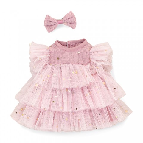 Lucky Doggy L120 – pink tulle dress with matching bow
