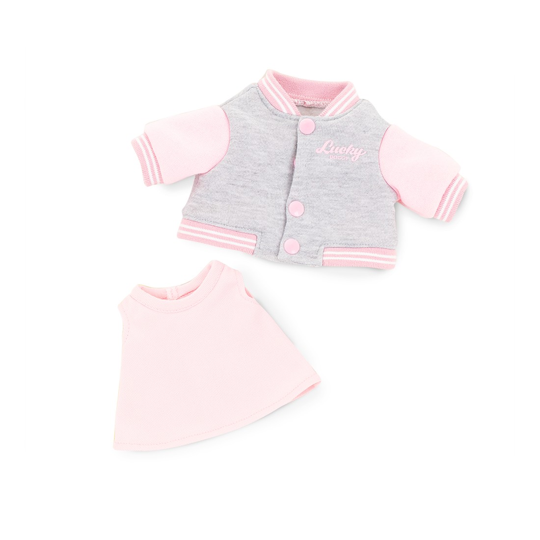 Lucky Doggy L125 Sweet College – roze en grijze teddyjas Lucky Doggy L125 Sweet College – roze en grijze teddyjas