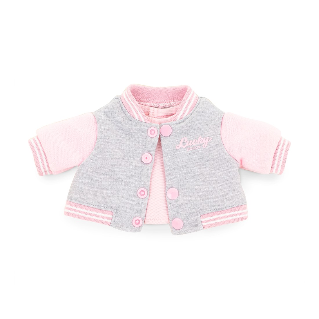 Lucky Doggy L125 Sweet College – pink and grey teddy jacket Lucky Doggy L125 Sweet College – pink and grey teddy jacket