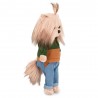 Lucky Doggy – Peluche articulée Andy avec sweat bicolore automnal et jean – Autumn Palette