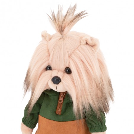 Lucky Doggy – Peluche articulée Andy avec sweat bicolore automnal et jean – Autumn Palette