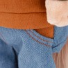 Lucky Doggy – Peluche articulée Andy avec sweat bicolore automnal et jean – Autumn Palette