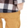 Lucky Doggy peluche garçon 40 cm – Chemise à carreaux et pantalon camel – Lucky Andy: Stylish Boy