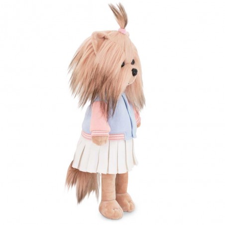 Peluche Lucky Doggy Mimi Evening Walk en blouson teddy pastel et jupe plissée blanche – Réf. LD3/119