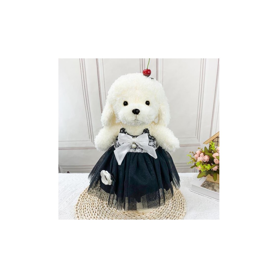 plush dress 40 cm, evening plush outfit, black tulle dress toy, Mon Teddy Bear Y168, Coco dress plush dress 40 cm, evening plush outfit, black tulle dress toy, Mon Teddy Bear Y168, Coco dress