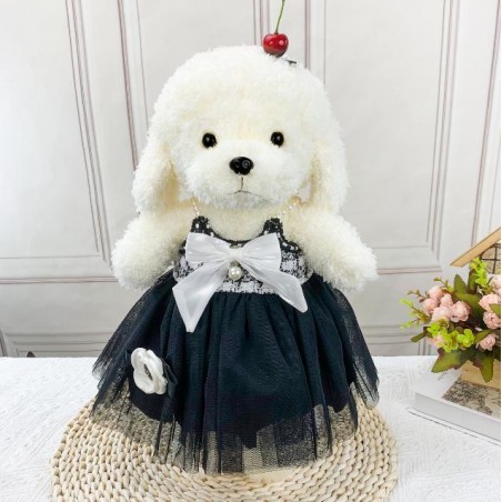 Robe de soirée noire “Coco” pour peluche 40 cm – Réf. Y168