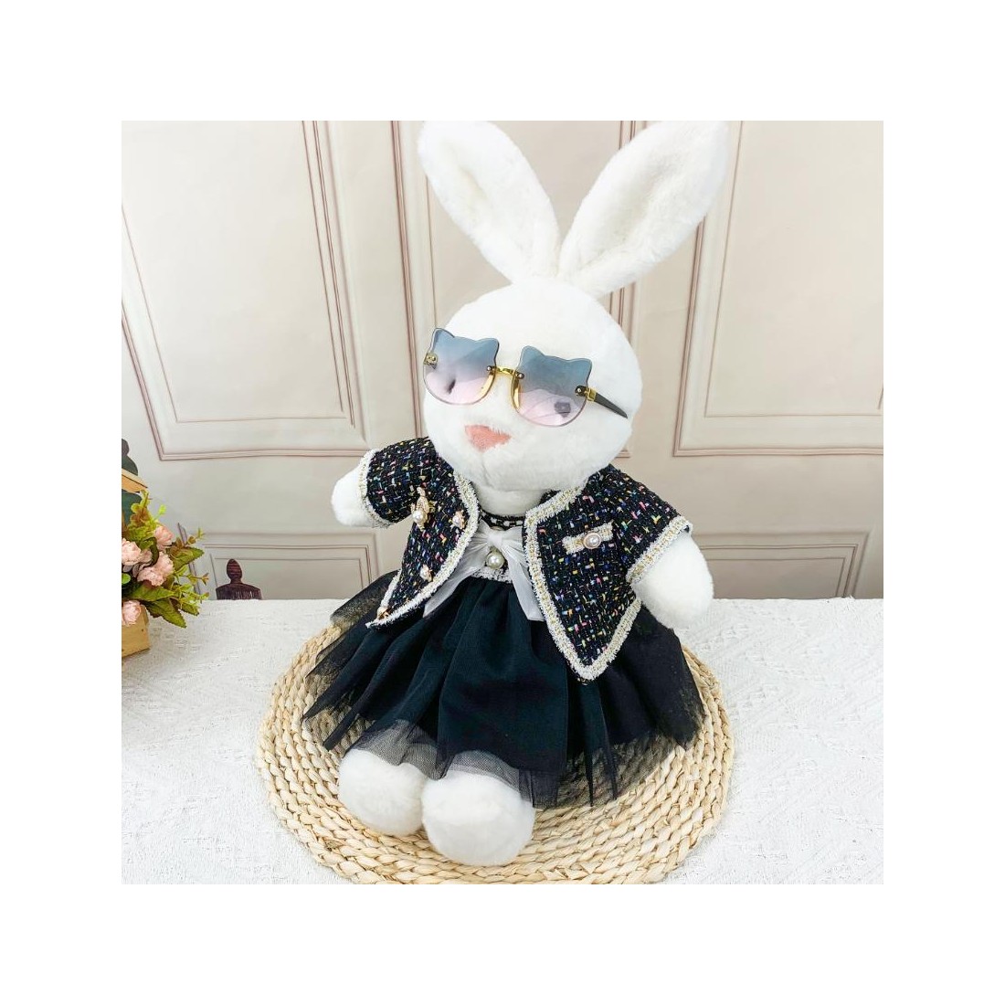 plush dress 40 cm, evening plush outfit, black tulle dress toy, Mon Teddy Bear Y168, Coco dress plush dress 40 cm, evening plush outfit, black tulle dress toy, Mon Teddy Bear Y168, Coco dress