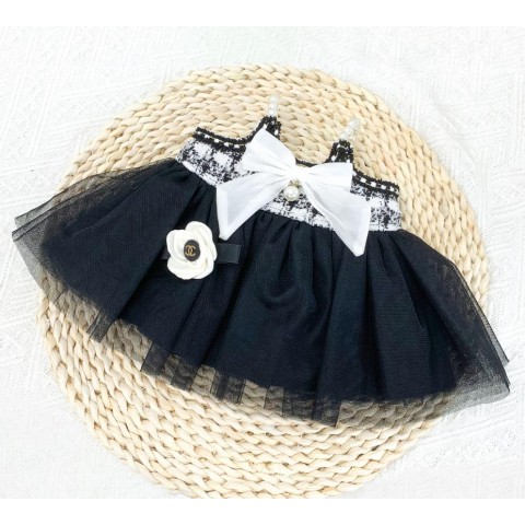 Robe de soirée noire “Coco” pour peluche 40 cm – Réf. Y168