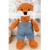 Salopette en jean clair pour peluche 40 cm – Réf. Y151